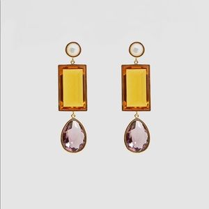 Lizzie Fortunato Amber Gem Earrings